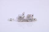 Car Charm, Traditional Charm, Made from Solid 925 Grade Sterling Silver, Complete with Attachment Link