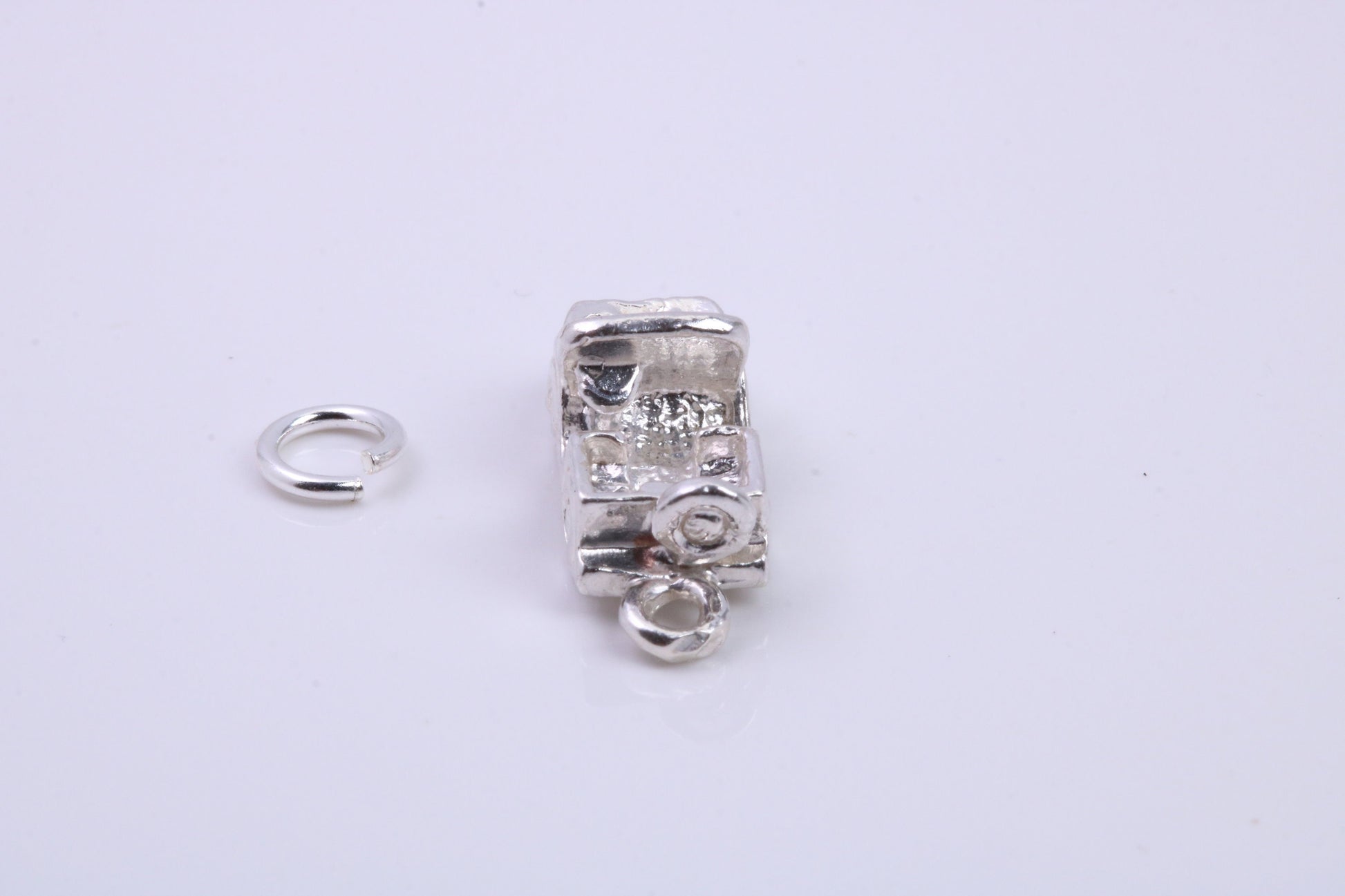 Car Charm, Traditional Charm, Made from Solid 925 Grade Sterling Silver, Complete with Attachment Link
