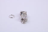 Car Charm, Traditional Charm, Made from Solid 925 Grade Sterling Silver, Complete with Attachment Link