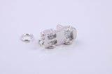 Car Charm, Traditional Charm, Made from Solid 925 Grade Sterling Silver, Complete with Attachment Link