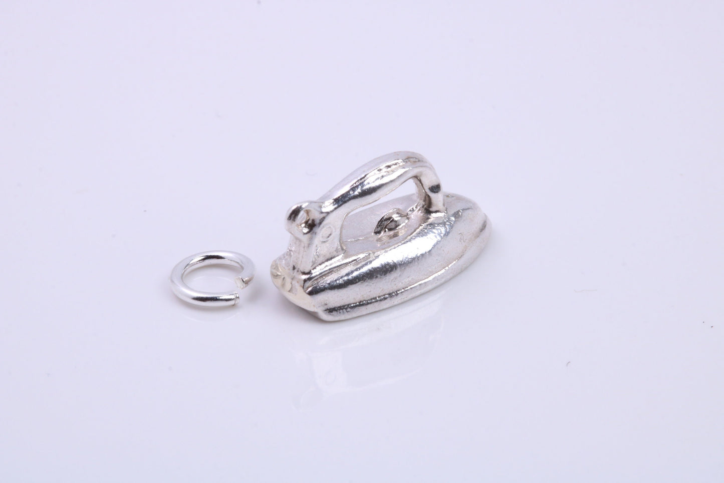 Iron Charm, Traditional Charm, Made from Solid 925 Grade Sterling Silver, Complete with Attachment Link