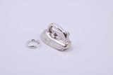 Iron Charm, Made from Solid Cast Silver, Complete with Attachment Link