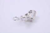 Grand Piano Charm, Traditional Charm, Made from Solid 925 Grade Sterling Silver, Complete with Attachment Link