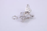 Grand Piano Charm, Traditional Charm, Made from Solid 925 Grade Sterling Silver, Complete with Attachment Link