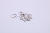 Spider in Web Charm, Made from Solid Cast Silver, Complete with Attachment Link
