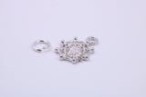 Spider in Web Charm, Made from Solid Cast Silver, Complete with Attachment Link
