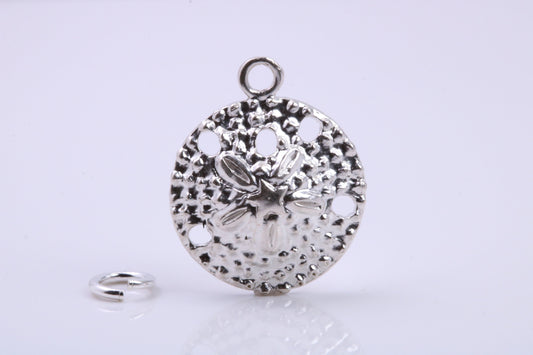 Star Fish Fossil Charm, Traditional Charm, Made from Solid 925 Grade Sterling Silver, Complete with Attachment Link