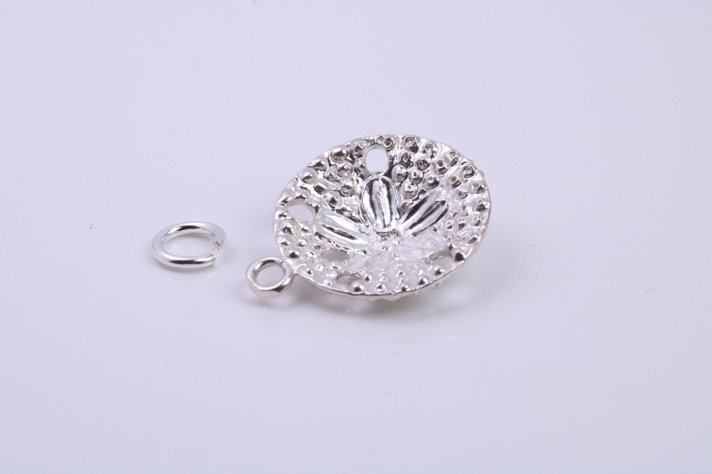Star Fish Fossil Charm, Traditional Charm, Made from Solid 925 Grade Sterling Silver, Complete with Attachment Link