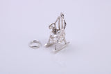Rocking Chair Charm, Traditional Charm, Made from Solid 925 Grade Sterling Silver, Complete with Attachment Link