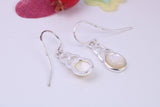 Mother of Pearl set Dropper Earrings, Made from solid Sterling Silver