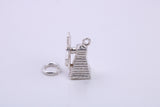 Windmill Charm, Traditional Charm, Made from Solid 925 Grade Sterling Silver, Complete with Attachment Link