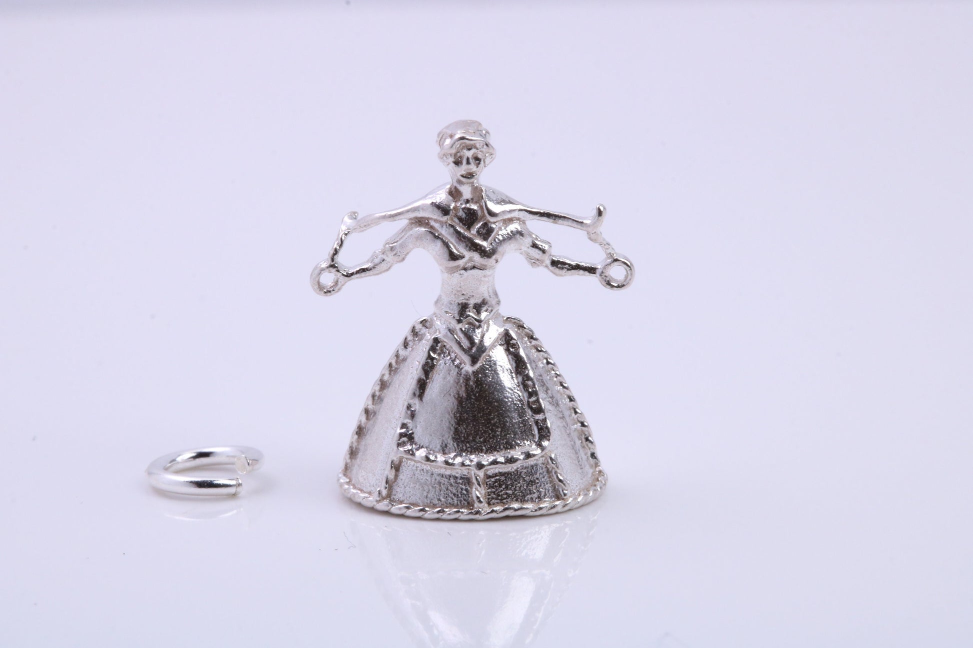 Water Carrier Charm, Traditional Charm, Made from Solid 925 Grade Sterling Silver, Complete with Attachment Link
