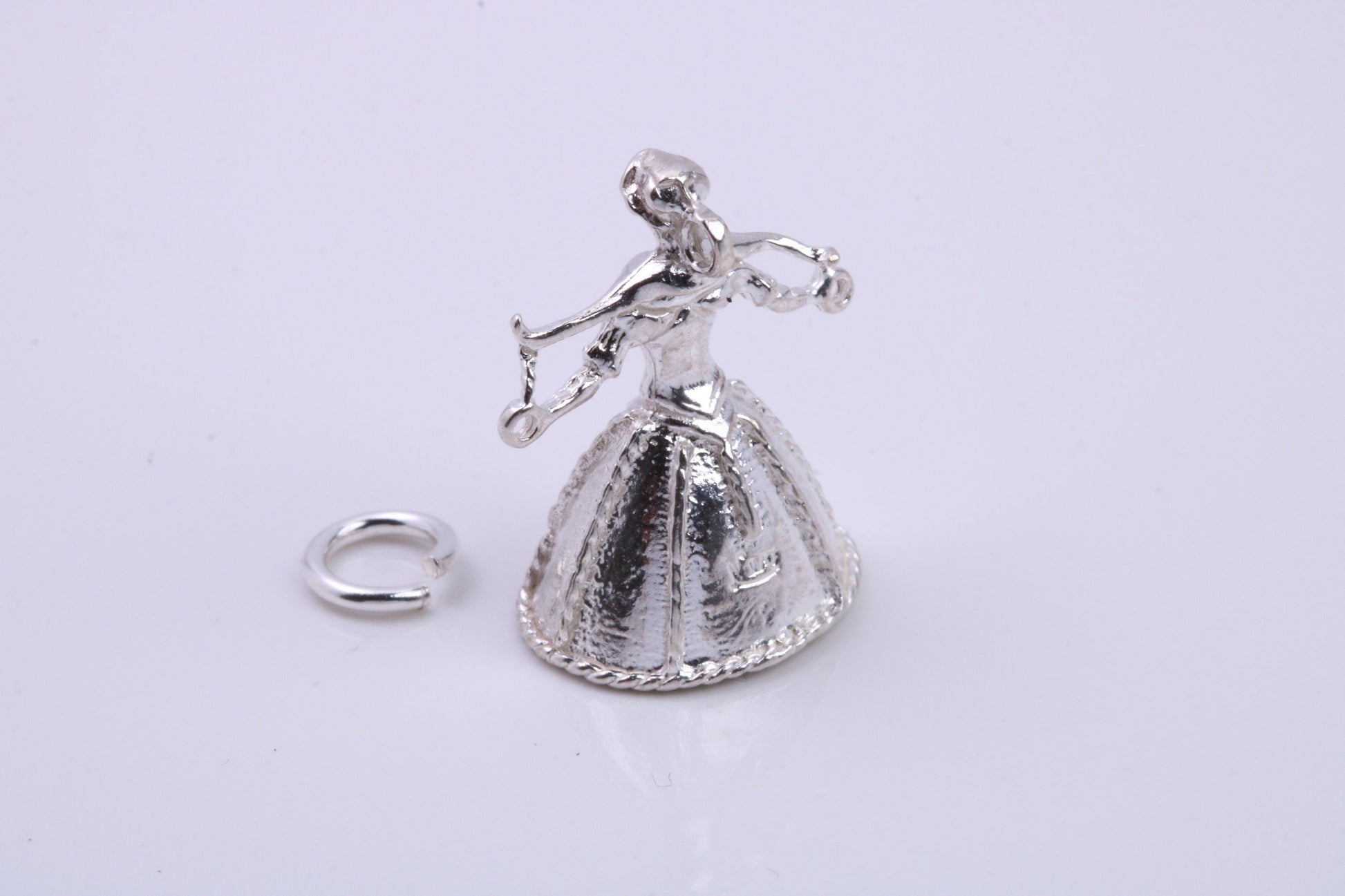 Water Carrier Charm, Traditional Charm, Made from Solid 925 Grade Sterling Silver, Complete with Attachment Link