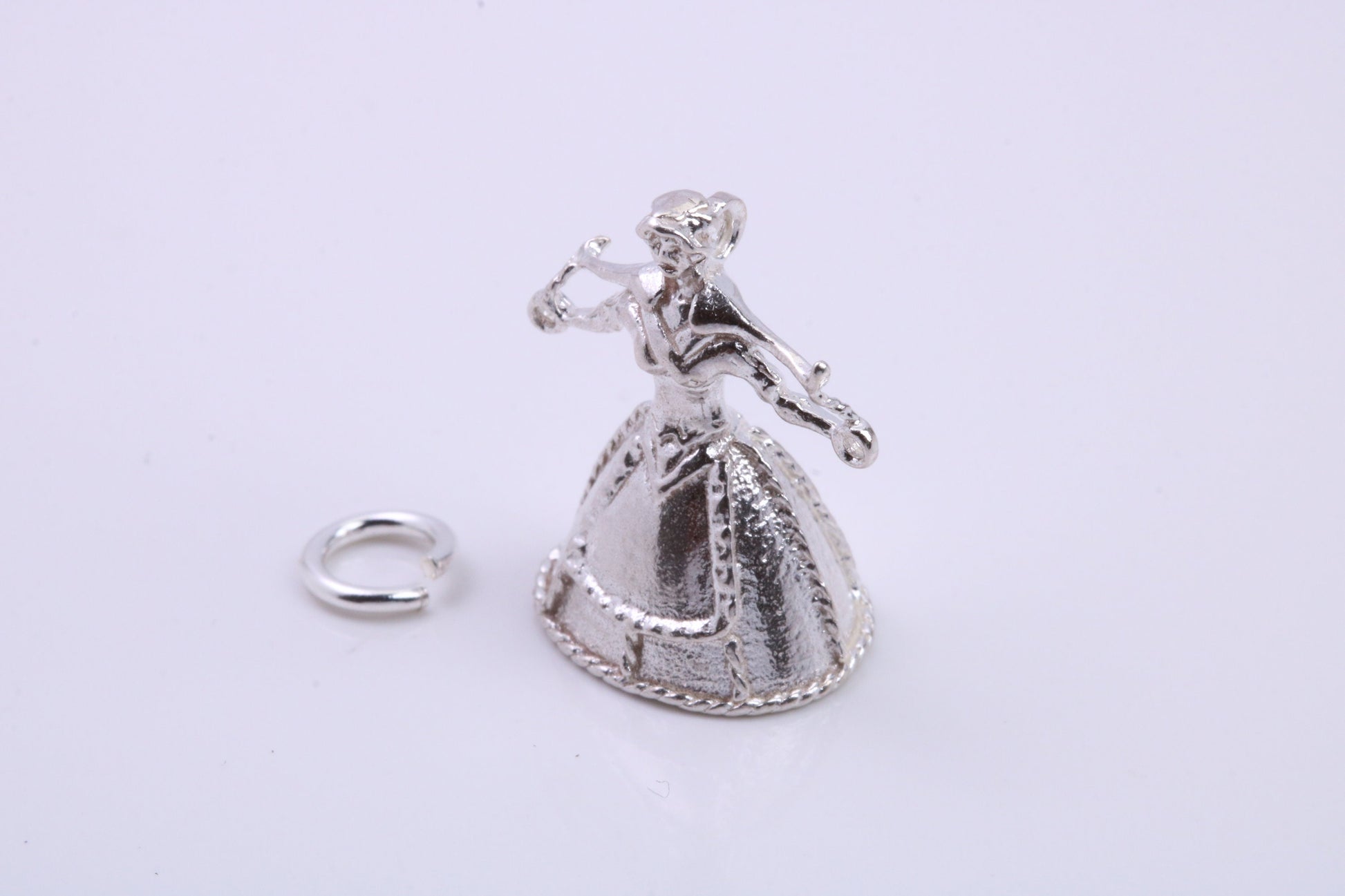 Water Carrier Charm, Traditional Charm, Made from Solid 925 Grade Sterling Silver, Complete with Attachment Link