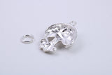 Toadstool Charm, Traditional Charm, Made from Solid 925 Grade Sterling Silver, Complete with Attachment Link