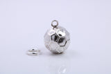 Foot Ball Charm, Traditional Charm, Made from Solid 925 Grade Sterling Silver, Complete with Attachment Link