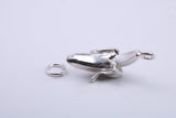 Banana Charm, Traditional Charm, Made from Solid 925 Grade Sterling Silver, Complete with Attachment Link