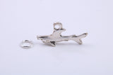 Shark Charm, Traditional Charm, Made from Solid 925 Grade Sterling Silver, Complete with Attachment Link