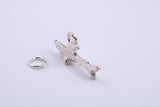 Shark Charm, Traditional Charm, Made from Solid 925 Grade Sterling Silver, Complete with Attachment Link