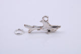 Shark Charm, Traditional Charm, Made from Solid 925 Grade Sterling Silver, Complete with Attachment Link