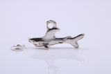 Shark Charm, Traditional Charm, Made from Solid 925 Grade Sterling Silver, Complete with Attachment Link