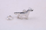 Pointer Dog Charm, Traditional Charm, Made from Solid 925 Grade Sterling Silver, Complete with Attachment Link