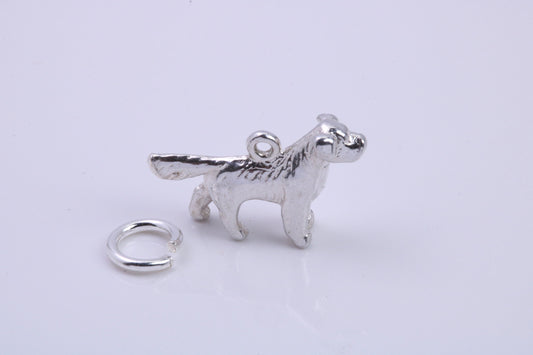Pointer Dog Charm, Traditional Charm, Made from Solid 925 Grade Sterling Silver, Complete with Attachment Link