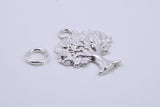 Tree of Life Charm, Traditional Charm, Made from Solid 925 Grade Sterling Silver, Complete with Attachment Link