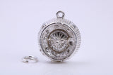 Roulette Wheel Charm, Traditional Charm, Made from Solid 925 Grade Sterling Silver, Complete with Attachment Link