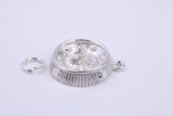 Roulette Wheel Charm, Traditional Charm, Made from Solid 925 Grade Sterling Silver, Complete with Attachment Link