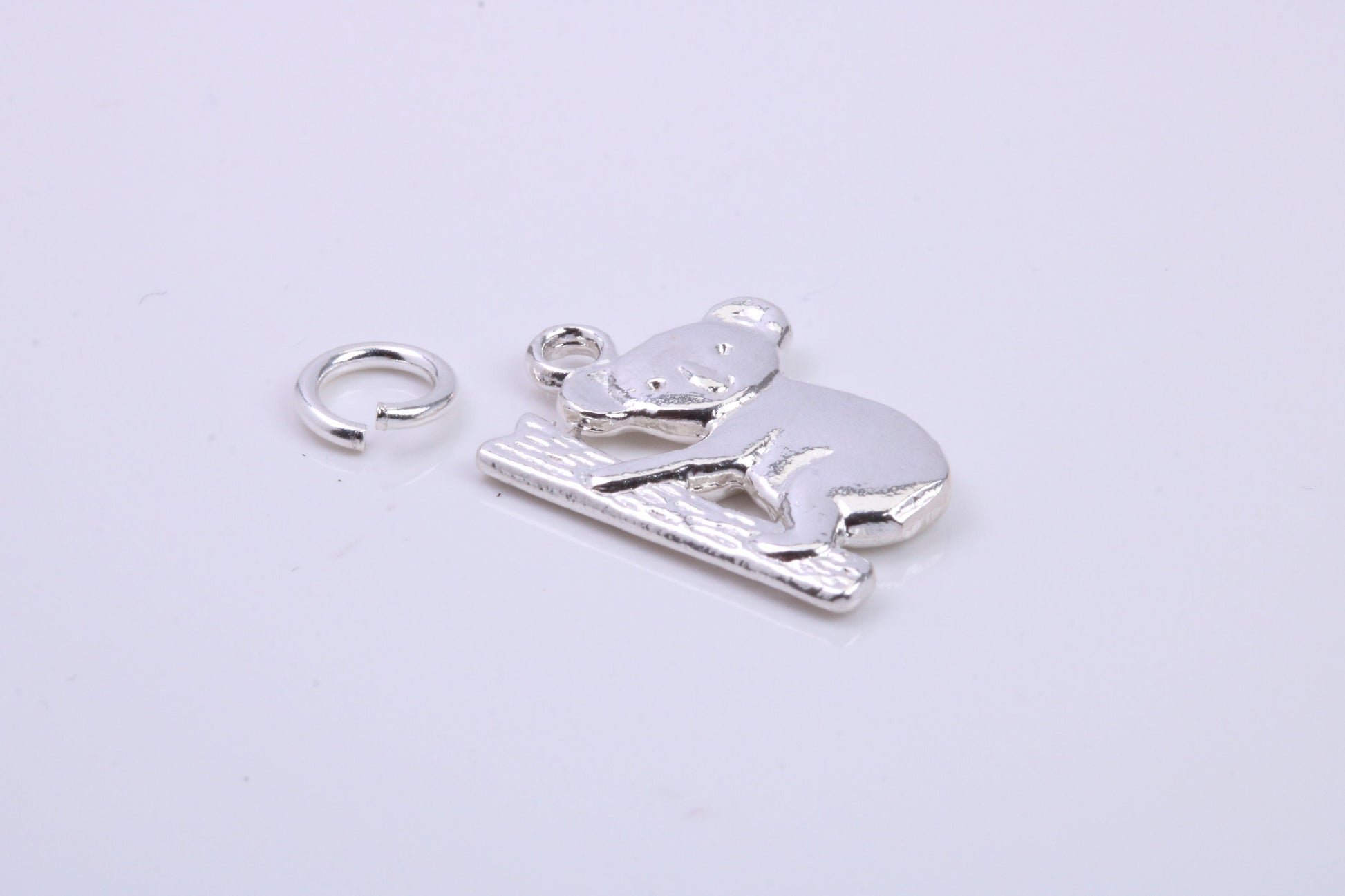 Koala Bear Charm, Traditional Charm, Made from Solid 925 Grade Sterling Silver, Complete with Attachment Link
