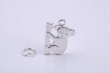 Koala Bear Charm, Traditional Charm, Made from Solid 925 Grade Sterling Silver, Complete with Attachment Link