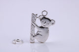 Koala Bear Charm, Traditional Charm, Made from Solid 925 Grade Sterling Silver, Complete with Attachment Link