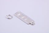 Key Board Charm, Traditional Charm, Made from Solid 925 Grade Sterling Silver, Complete with Attachment Link