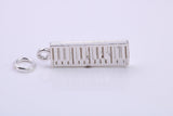 Key Board Charm, Traditional Charm, Made from Solid 925 Grade Sterling Silver, Complete with Attachment Link