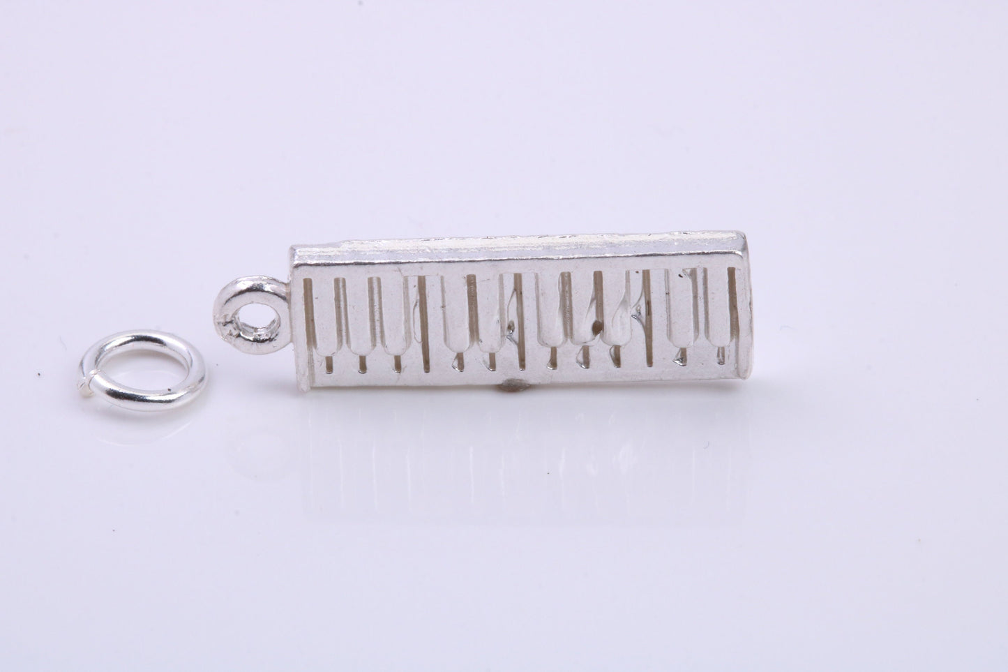 Key Board Charm, Traditional Charm, Made from Solid 925 Grade Sterling Silver, Complete with Attachment Link