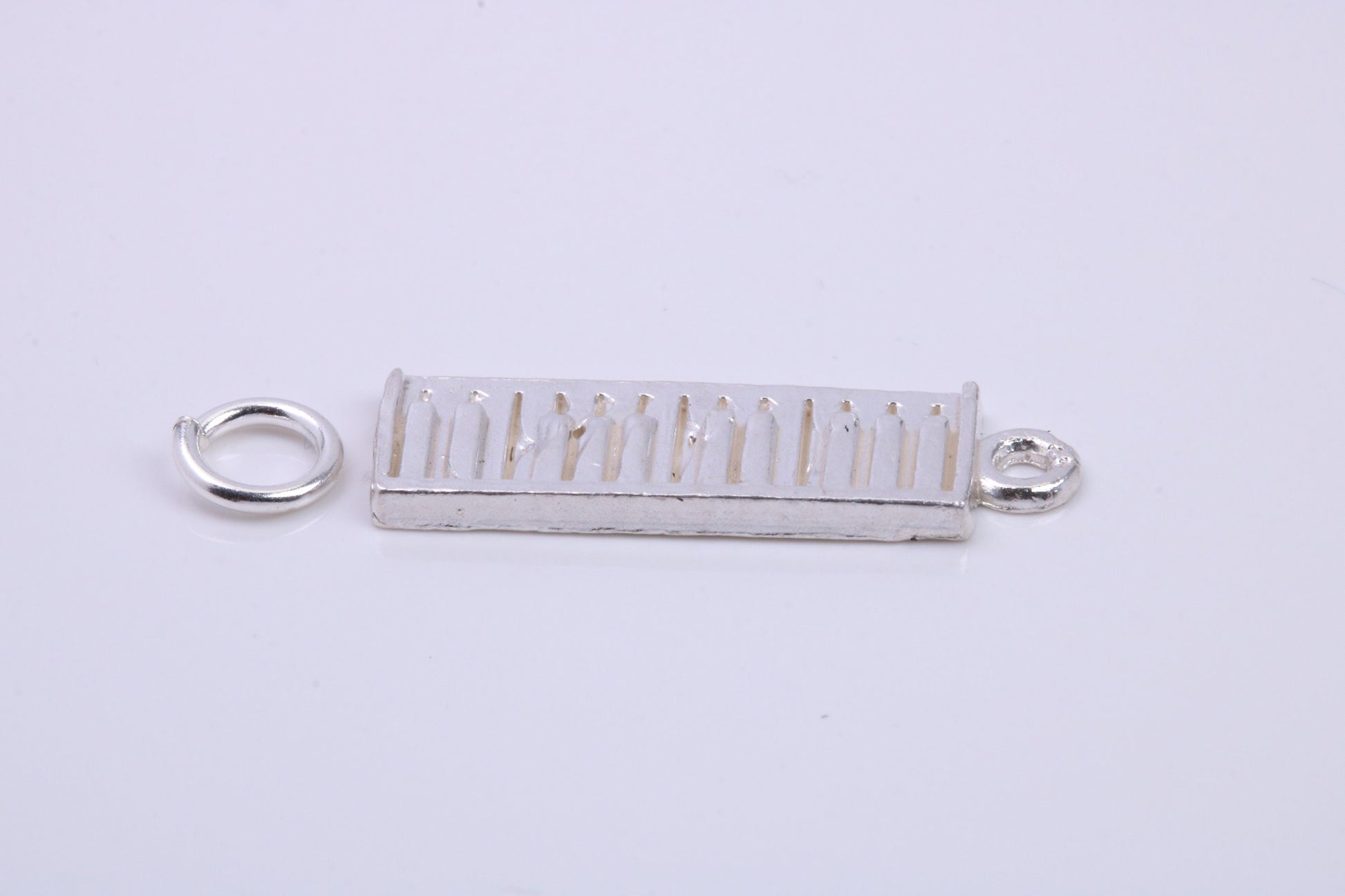 Key Board Charm, Traditional Charm, Made from Solid 925 Grade Sterling Silver, Complete with Attachment Link