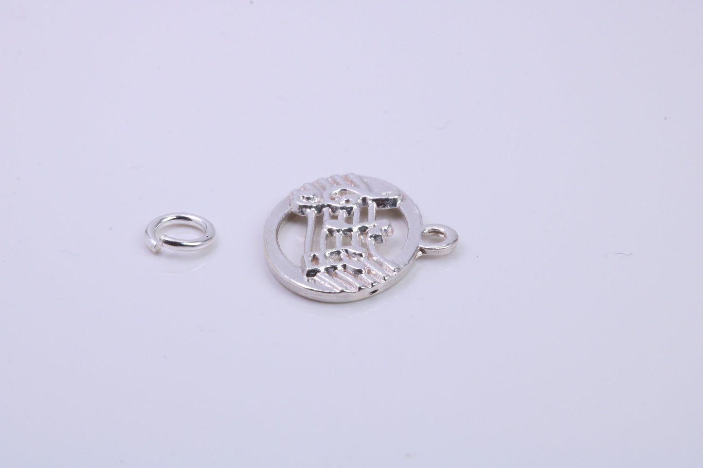 Musical Notes Charm, Traditional Charm, Made from Solid 925 Grade Sterling Silver, Complete with Attachment Link