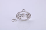 Musical Notes Charm, Traditional Charm, Made from Solid 925 Grade Sterling Silver, Complete with Attachment Link
