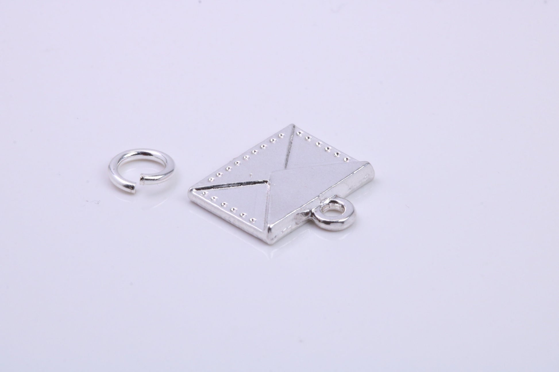 Envelope Charm, Traditional Charm, Made from Solid 925 Grade Sterling Silver, Complete with Attachment Link