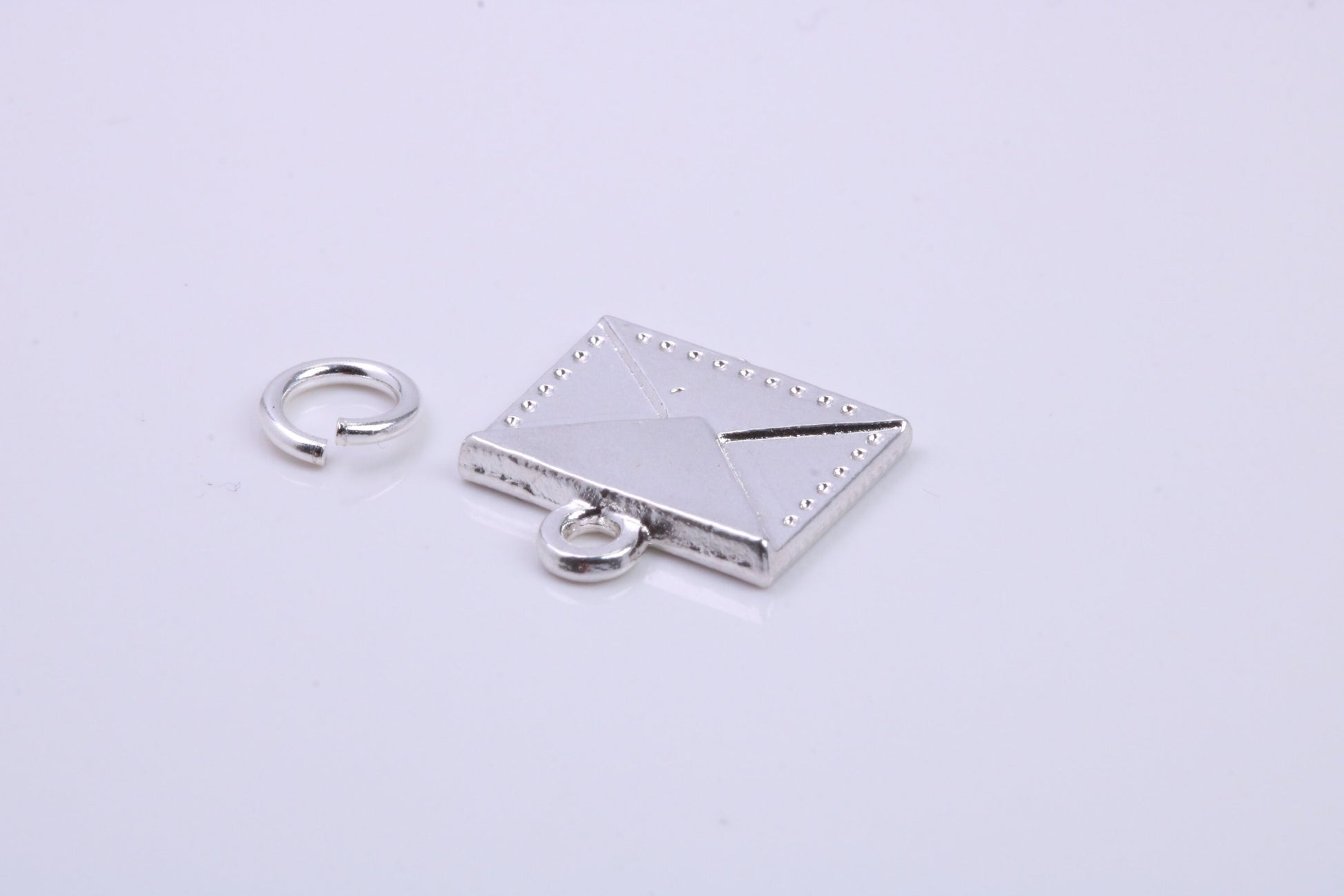 Envelope Charm, Traditional Charm, Made from Solid 925 Grade Sterling Silver, Complete with Attachment Link