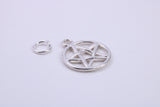 Star of David Charm, Traditional Charm, Made from Solid 925 Grade Sterling Silver, Complete with Attachment Link