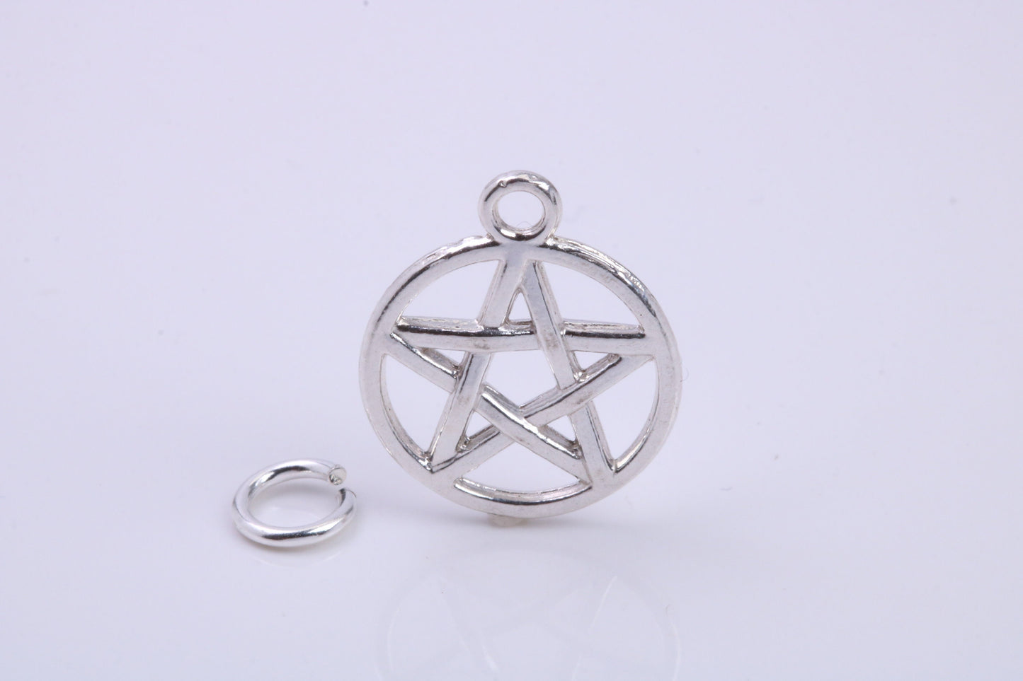 Star of David Charm, Traditional Charm, Made from Solid 925 Grade Sterling Silver, Complete with Attachment Link