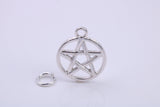 Star of David Charm, Traditional Charm, Made from Solid 925 Grade Sterling Silver, Complete with Attachment Link
