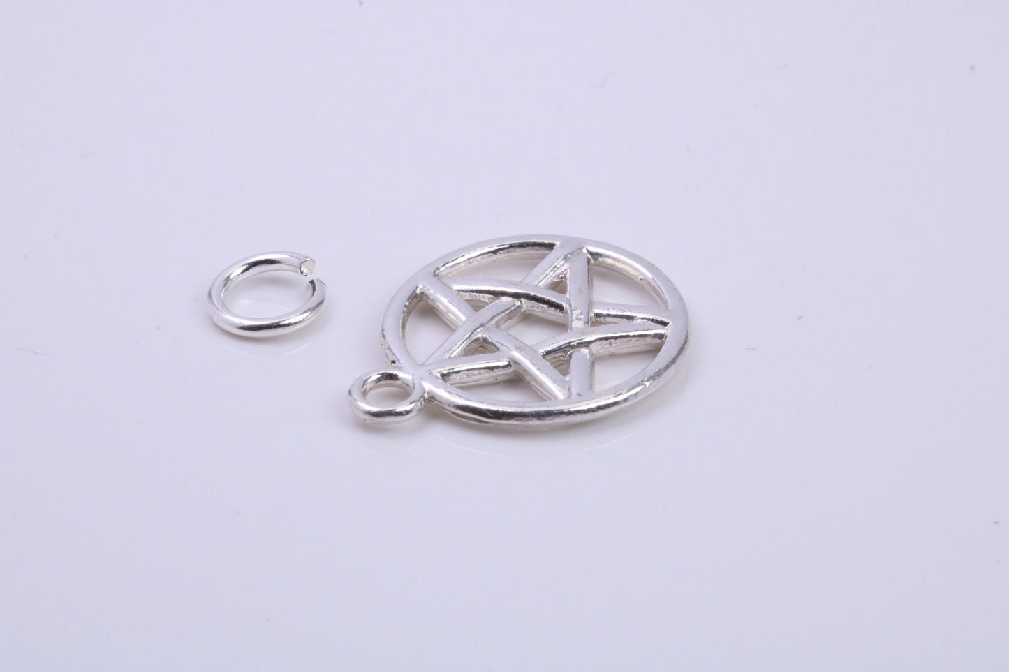 Star of David Charm, Traditional Charm, Made from Solid 925 Grade Sterling Silver, Complete with Attachment Link