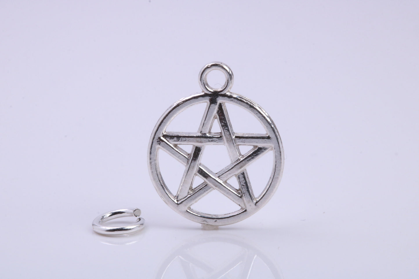 Star of David Charm, Traditional Charm, Made from Solid 925 Grade Sterling Silver, Complete with Attachment Link