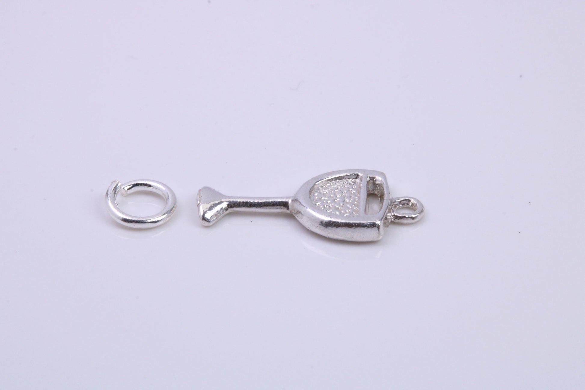 Wine Glass Charm, Traditional Charm, Made from Solid 925 Grade Sterling Silver, Complete with Attachment Link