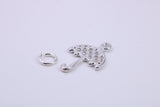 Umbrella Charm, Traditional Charm, Made from Solid 925 Grade Sterling Silver, Complete with Attachment Link