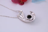 Real Black Jade set Necklace, Made from Solid Sterling Silver, Very Dressy
