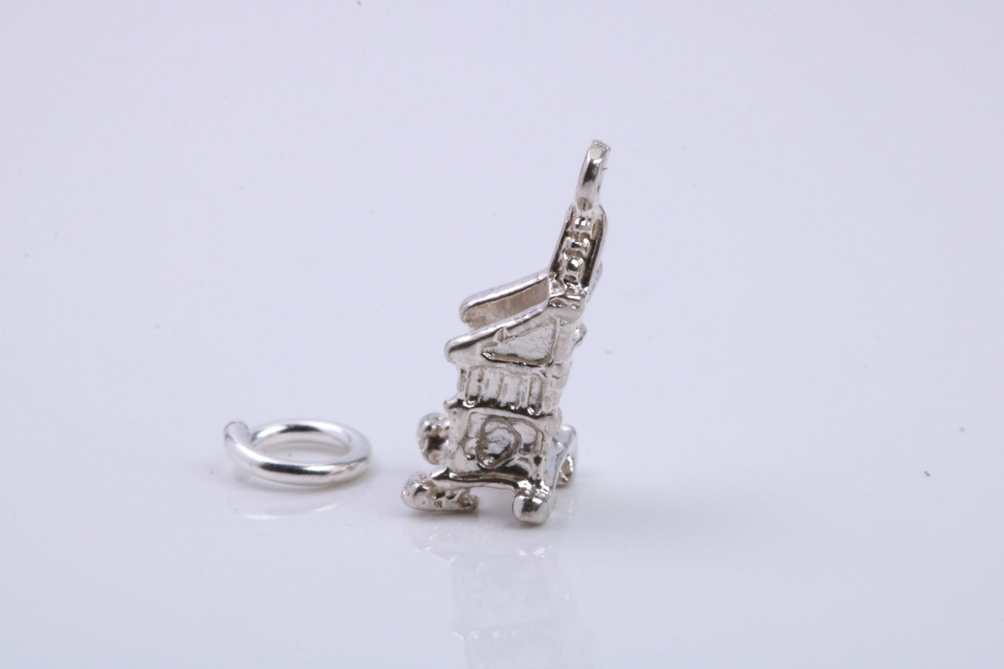 Throne Charm, Traditional Charm, Made from Solid 925 Grade Sterling Silver, Complete with Attachment Link
